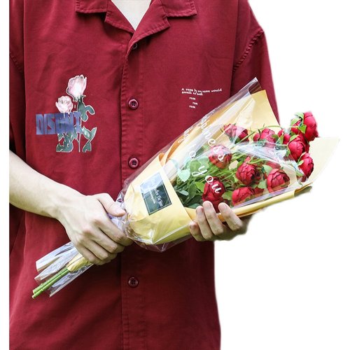 ins仿真玫瑰花干花假花手捧花花束包装野餐拍照摄影道具家居摆设 - 图3