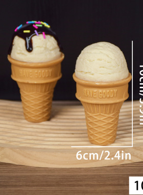 仿真挖球冰淇淋杯模型冰淇淋摆件