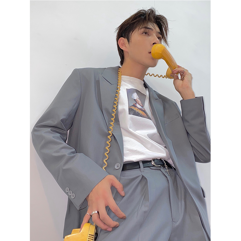 oversize潮牌小西装雅痞男套装便西 BLTN STUDIO西服