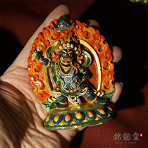 (name-hall) Bhutanese Bémarinba Rapist King BodhisattBodhisattva Painted Buddha three inches and a lot of DJC