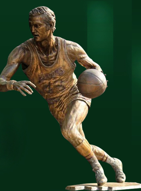 篮球运动玻璃钢铸铜雕塑像学校人物体育像型户外园林广场摆件定制