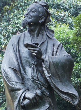 茶圣陆羽雕塑古代人物玻璃钢铜雕像户外广场公园景观装饰落地摆件