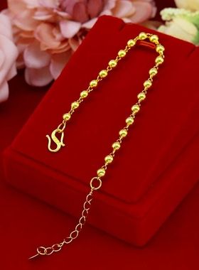 999足金时尚风四叶草手链