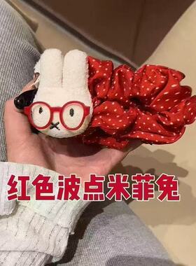 可爱米菲兔巨显发量多发夹发圈后脑勺盘发百搭少女发饰