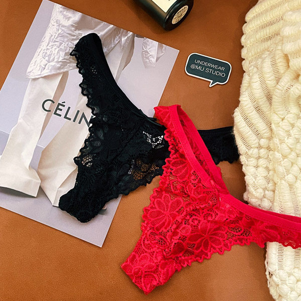 法式蕾丝丁字裤性感透明纯欲少女低腰欧美式诱惑内裤情趣大码T裤,淘宝优惠券,粉丝福利购,淘宝优惠卷
