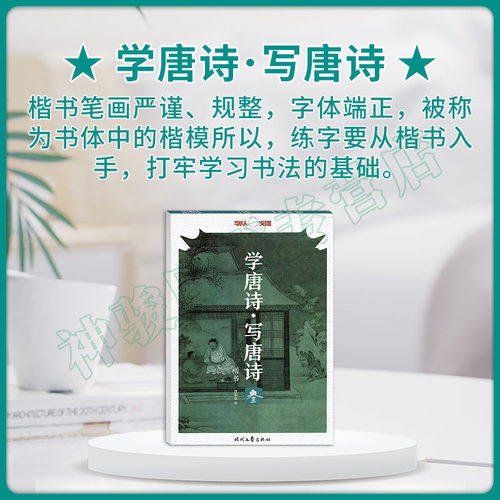 学唐诗写唐诗叁楷书庞中华字帖学生成人语文诗词边练边学楷书笔画严谨字体端正练楷书打好书写基础规范书写临摹字帖 - 图1