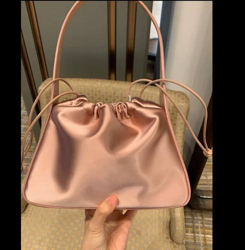 Летняя сумка на одно плечо, сумка подмышку, коллекция 2021, премиум класс, на шнурках