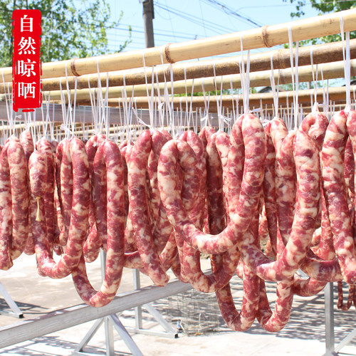 香肠腊肠正宗安徽农家特产自制腊肠腊肉风干肠纯肉罐装1500g年货 - 图1