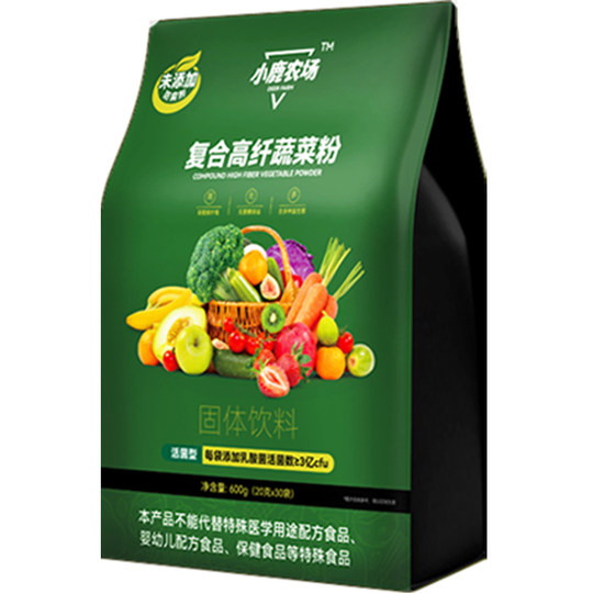 小鹿农场高膳食纤维营养代餐健身老年流食复合蔬果粉益生菌蔬菜粉