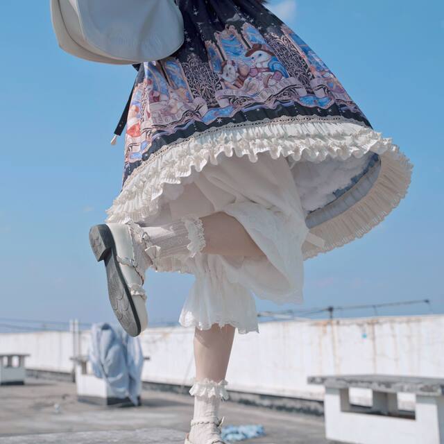 Spot lolita plush ງາມ jk ໂສ້ງຜັກຍາວ