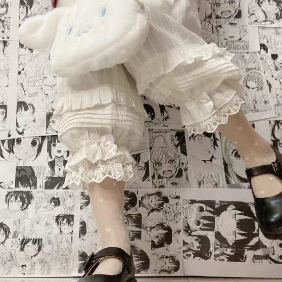 ເດັກຍິງຍີ່ປຸ່ນ lolita ອ່ອນ pants ຜັກຕົ້ນສະບັບສາມາດ worn ນອກ