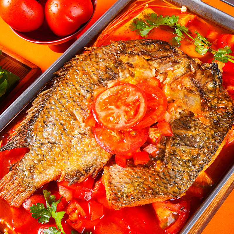 国联水产小霸龙番茄烤鱼半成品加热即食家庭高端预制菜四星罗非鱼,淘宝优惠券,粉丝福利购,淘宝优惠卷