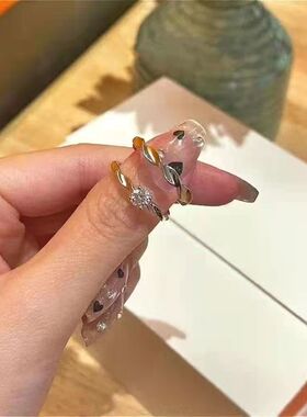 闪耀银河情侣对戒轻奢ins小众设计钻戒情人节520礼物送男女友意义