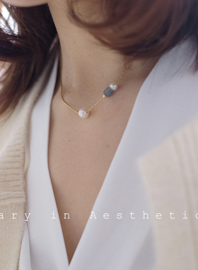 锁骨链VIA途经珍珠不褪色锁骨链