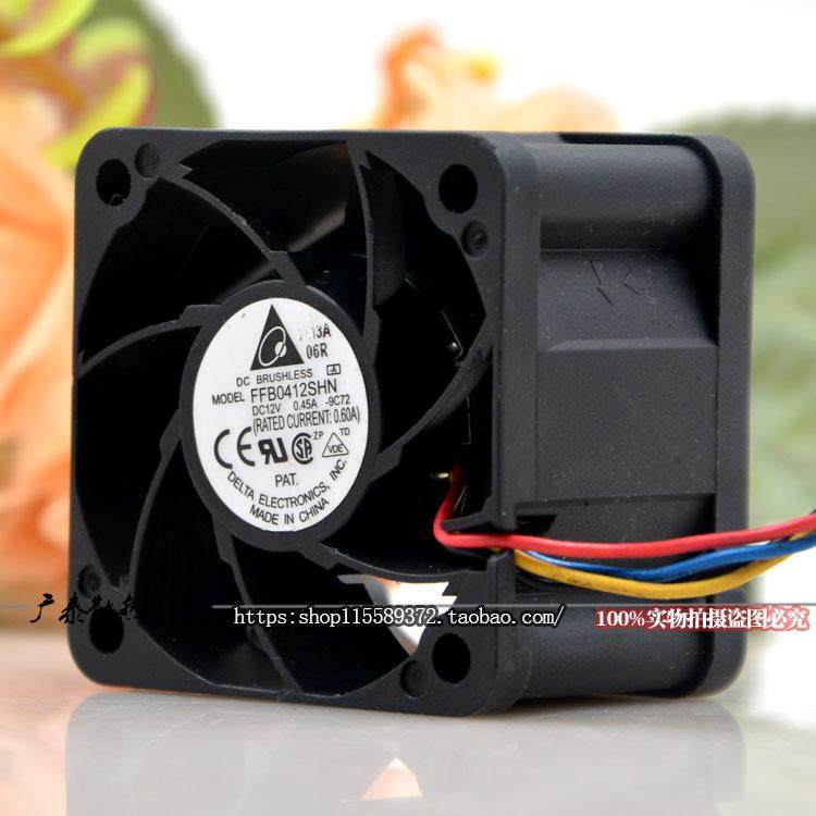 原装台达 FFB0412SHN 4028 4CM 12V 0.45A PWM温控双滚珠散热风扇_虎窝淘