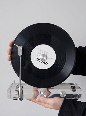 创意黑胶唱片造型亚克力摆件
