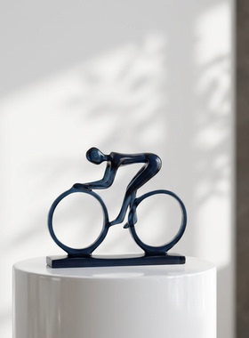 现代简约自行车抽象运动摆件