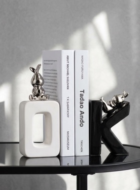 创意动物造型书挡收纳摆件