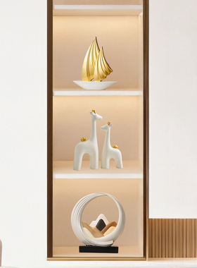 轻奢高档新居客厅电视柜摆件