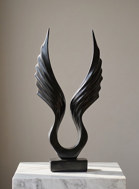 现代简约抽象翅膀树脂摆件
