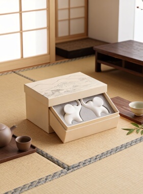 实木象形摆件礼盒高端家居收纳