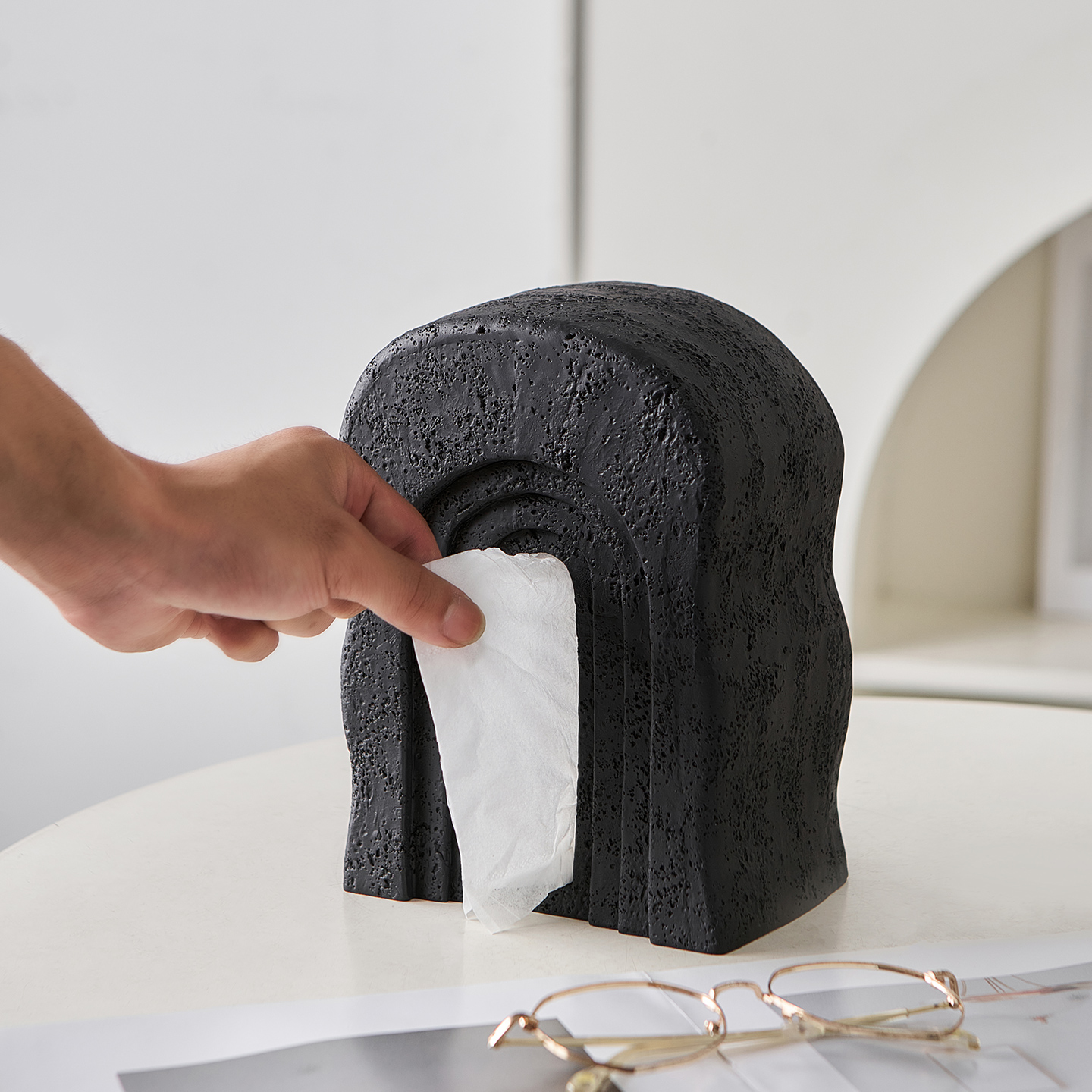 纸巾盒轻奢创意高档客厅卧室收纳餐巾盒家用高级感摆件高级感小众 - 图2