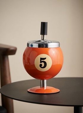 橙色台球造型创意数字5摆件