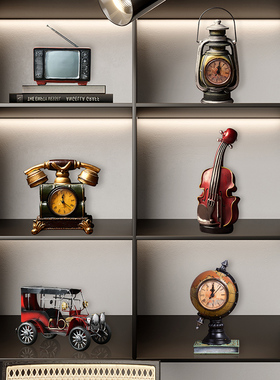 复古经典酒柜摆件套装