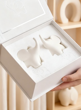 简约大象造型装饰摆件礼盒装