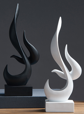 创意轻奢家居饰品客厅酒柜装w饰摆件高档抽象火焰玄关现代简约装