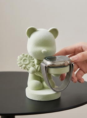 可爱小熊毛绒桌面收纳摆件