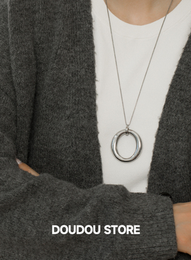 doudoustore几何圆环项链