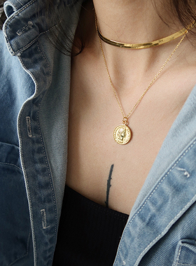 升级版金色短款不易褪色金属项圈