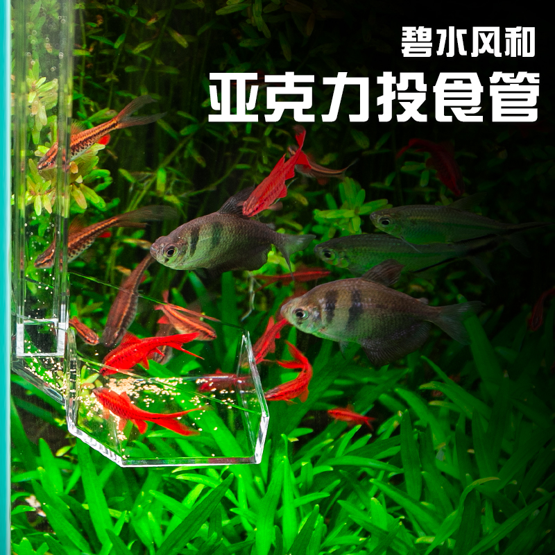 沃韦朗投食管喂鱼神器鱼缸观赏鱼虾多功能鱼缸漂浮圈丰年虾投喂器-图1