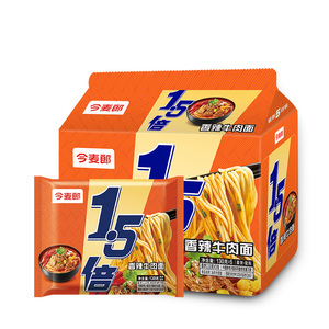 今麦郎1.5倍大份量红烧牛肉面袋装速食泡面