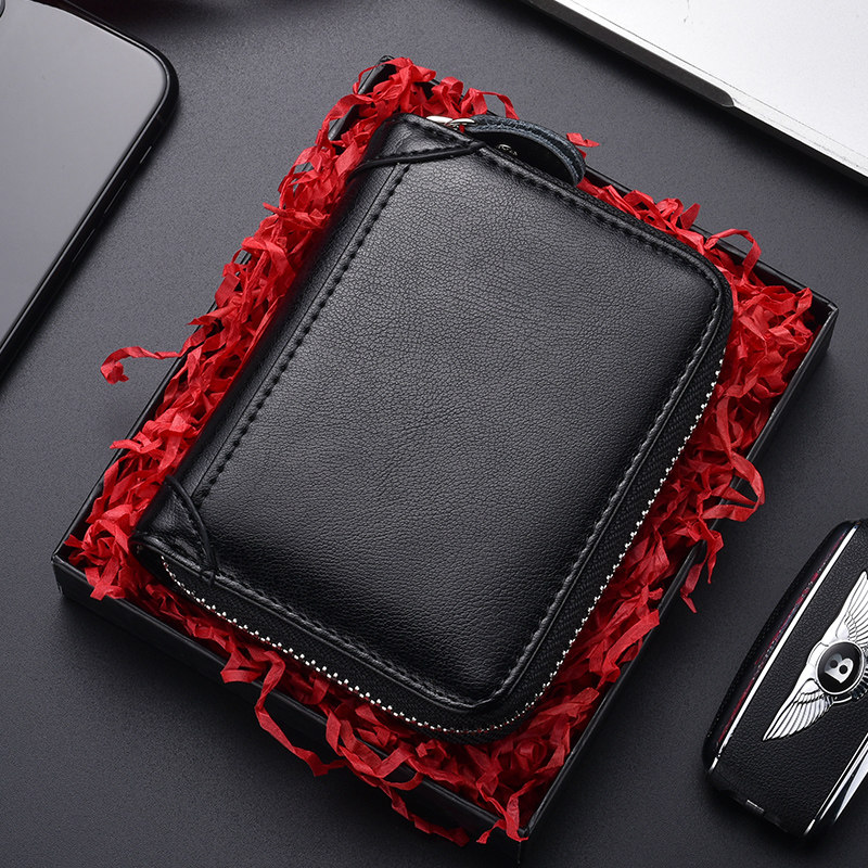 男士真皮多卡位大容量女防消磁卡包 依古比古卡包