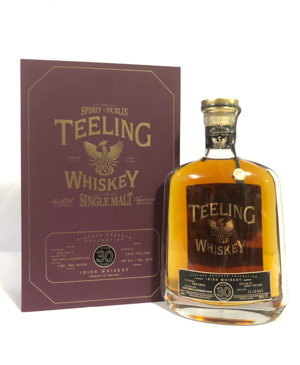 帝霖30年珍藏限量高年份单一麦芽爱尔兰威士忌洋酒礼盒 TEELING - 图0