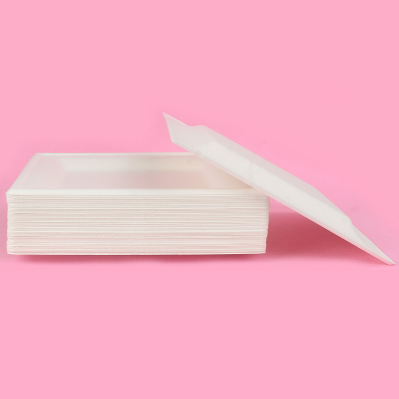 加厚白色纸盘一次性纸碗纸碟蛋糕餐盘方盘绘画烧烤diy手工幼儿园