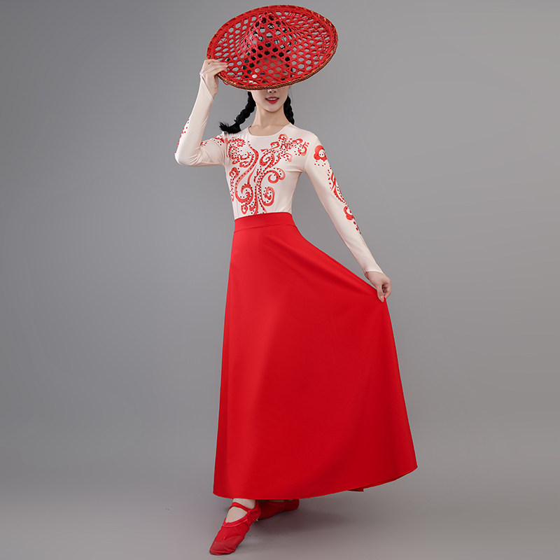 古典舞珊瑚颂同款现代舞表演服群舞开场舞中国舞斗笠伴舞裙演出服,淘宝优惠券,粉丝福利购,淘宝优惠卷