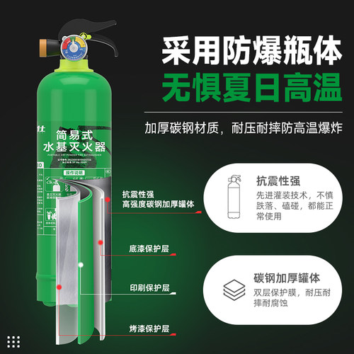 车载灭火器2026新款水基车用私家车耐高温防爆小汽车专用便携家用 - 图1