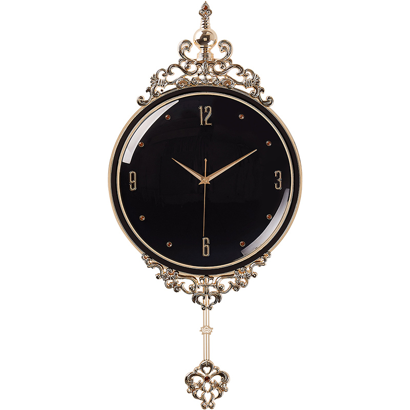 轻奢北欧式钟表挂钟客厅现代简约时钟家用创意时尚装饰摇摆石英钟 - 图0