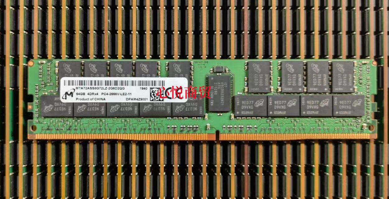 镁光64G 4DRX4 DDR4 2666 REG ECC服务器内存MTA72ASS8G72LZ-2G6B - 图0