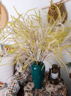 鼠尾草仿真花狗尾草假花摆设客厅餐桌装饰花艺摆件仿生花绿植物