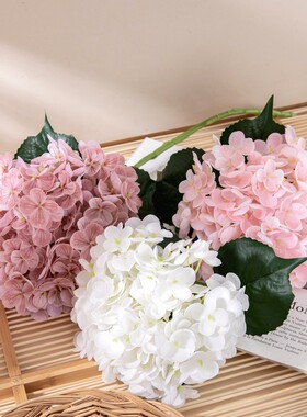 逼真手感保湿仿真绣球花家居室内装饰假花摆件拍照摄影橱窗道具花