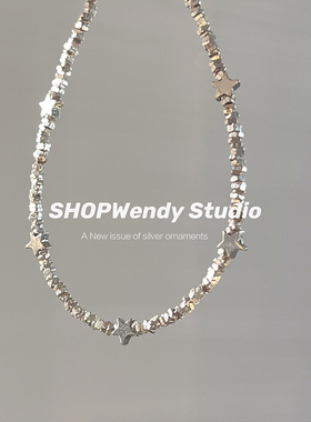 S925纯银碎银子星星手链