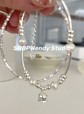 两件套Lucky碎银子珍珠叠戴手链