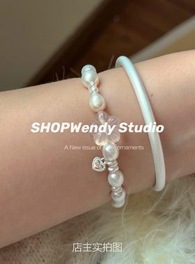 一朵小桃花淡水珍珠S925手链