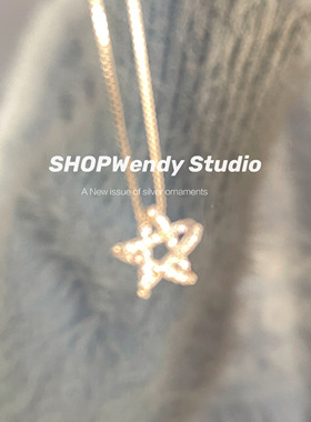 一闪一闪亮星星纯银项链