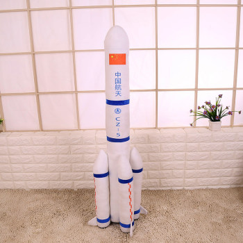 Creative plush toy space launcher satellite doll plush rocket model rag doll ຂອງຂວັນວັນເກີດຂອງເດັກນ້ອຍ