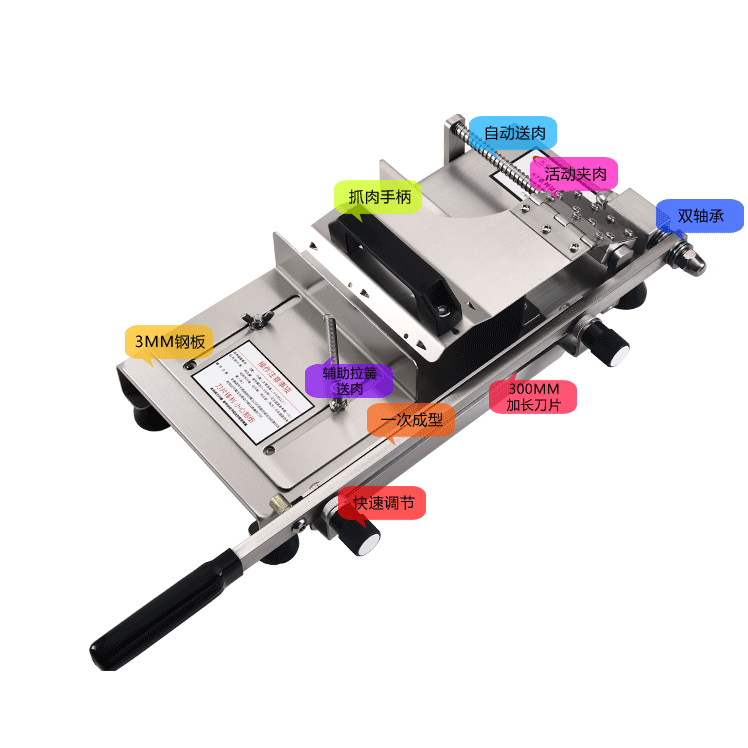 商用大尺寸手动切片机 火锅店烤肉用羊肉卷肥牛片切块机切肉机家 - 图0